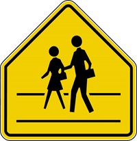 S2-1 36&quot;x36&quot; School Advance Warning with Sidewalk