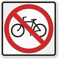 R5-6 30&quot;X30&quot; No Bicycle Symbol