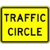 W16-12p 24&quot;x18&quot; Traffic Circle (plaque)