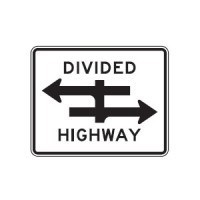 R6-3 30&quot;x24&quot; Divided Highway Crossing