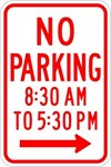      R7-2 18&quot;X24&quot; No Parking (with Time)