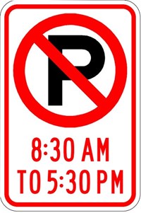      R7-2a 12&quot;x18&quot; No Parking  Symbol 