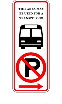   R7-107A 12&quot;X24&quot; No Parking Bus Stop  (SYMBOLS)
