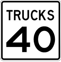 R2-2 24&quot;X24&quot; Truck Speed Limit
