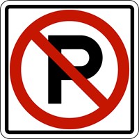  R8-3a 12&quot;x12&quot; No Parking Symbol