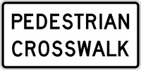  R9-8 36&quot;x18&quot; Pedestrian Cross Walk