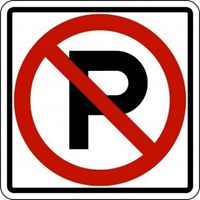  R8-3a 24&quot;x24&quot; No Parking Symbol