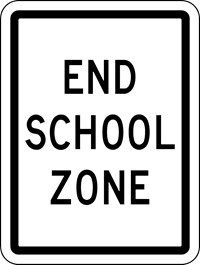 SZ-2 24&quot;x30&quot; End School Zone