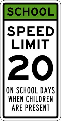 S5-1b 24&quot;x48&quot; School Speed Limit