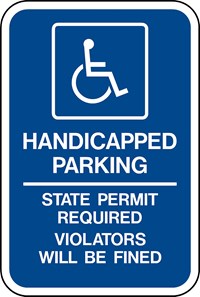 RB8-7 12&quot;x18&quot;Handicapped -State Permit Required