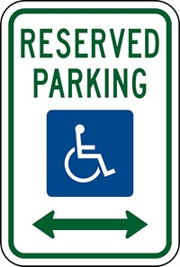     R7-8 12&quot;x18&quot; Reserved Handicapped Parking Sign