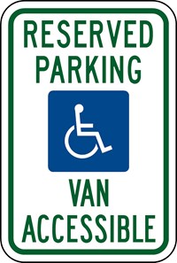     R7-8v 12&quot;x18&quot;Handicapped Parking -Van 