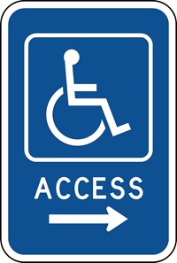 RB-6 12&quot;X18&quot;Handicap (symbol) Access 