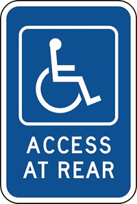 RB-5 12&quot;X18&quot; Handicap (symbol) Access at Rear