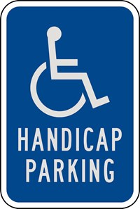 RB-2a  12&quot;X18&quot; Handicap Parking Symbol