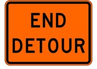  M4-8a 24&quot;X12&quot; End Detour Route Auxiliary