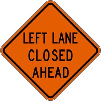 W20-5l 36&quot;x36&quot; Left Lane Closed Ahead