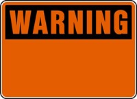9- OSHA Warning Sign