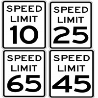 R2-1 18&quot;x24&quot; Speed Limit Sign