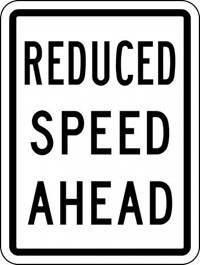R2-5a 18&quot;x24&quot; Reduced Speed Ahead