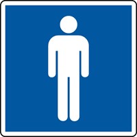 IN-22 12&quot;x12&quot; Men Restroom Symbol