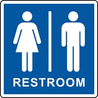 IN-24 12&quot;x12&quot; Men Women Restroom Symbol Sign