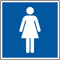 IN-23 12&quot;x12&quot; Women Restroom Symbol Sign
