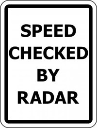 R2-5E 18&quot;X24&quot; Speed Checked By Radar