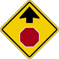  W3-1 24&quot;X24&quot; Stop Ahead (symbol)