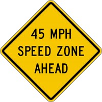 W3-5a 24&quot;X24&quot; Speed Zone Ahead