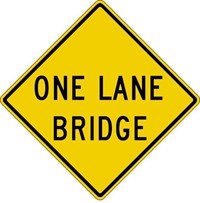 W5-3 36&quot;x36&quot; One Lane Bridge