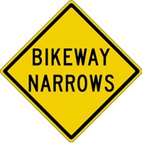 W5-4a 30&quot;x30&quot; Bikeway Narrows