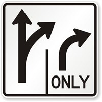  R3-8R 24&quot;X30&quot; Advance Intersection Lane Control