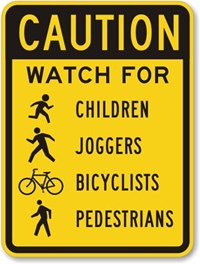   W15-3 18&quot;x24&quot; Caution Children Crossing 