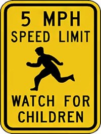   W15-6 24&quot;x24&quot; Watch for Children Speed Limit