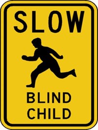   W15-7 18&quot;x18&quot; Blind Child 