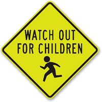  W15-15 24&quot;X24&quot; Watch for Children 