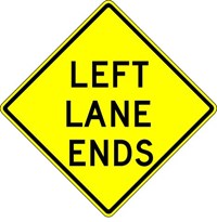 W9-1L 30&quot;x30&quot; Left Lane Ends
