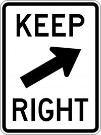 R4-7b 18&quot;x24&quot; Keep Right