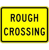 W10-15 24&quot;x18&quot; Rough Crossing (plaque)