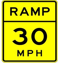 W13-3 24&quot;X30&quot; Advisory Speed (Ramp)