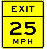 W13-2 36&quot;X48&quot; Advisory Speed (Exit) 