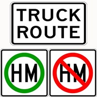 R14 Series Signs - Truck Route