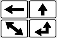 M6 Series Signs - Directional Arrow Auxiliaries