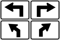 M5 Series Signs - Advance Turn Auxiliaries