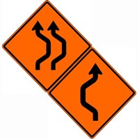 W24 Series Signs - Double Reverse Curve