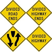  W6 Series Signs - Divided Highway
