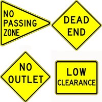 W14 Series Signs - Dead End/No Outlet/No Passing