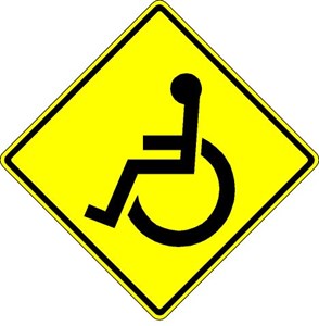  W11-9 24"x24" Wheelchair