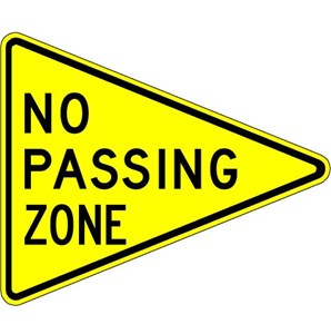 W14-3 40"x30" No Passing Zone